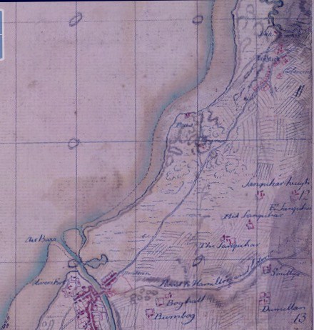 Prestwick Toll - Roy Map of 1755