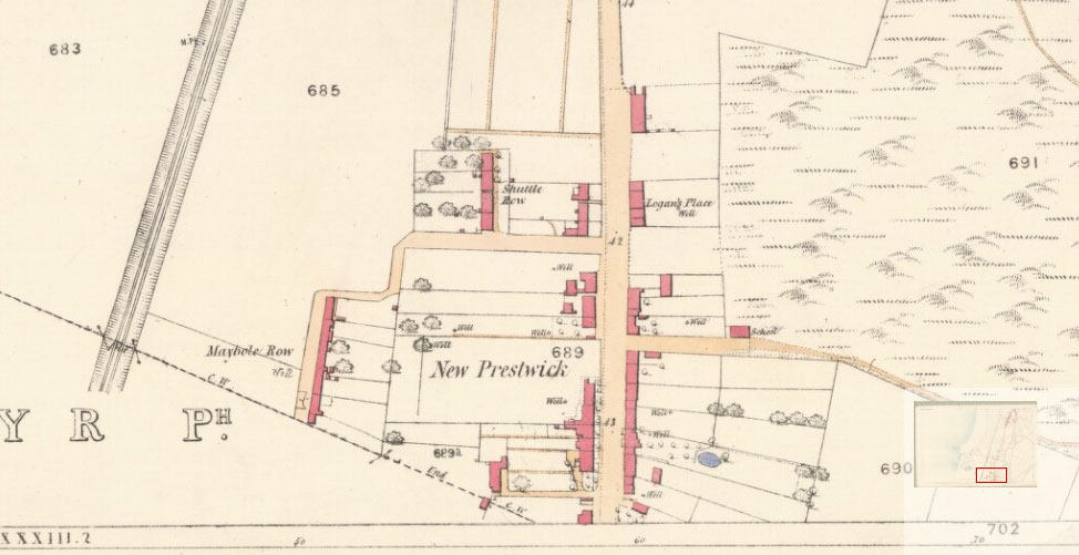 Prestwick Toll - 1855 Ordinance Survey Map