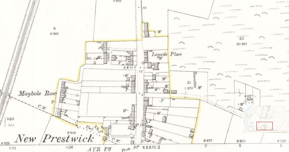 Prestwick Toll - 1892 Ordinance Survey Map